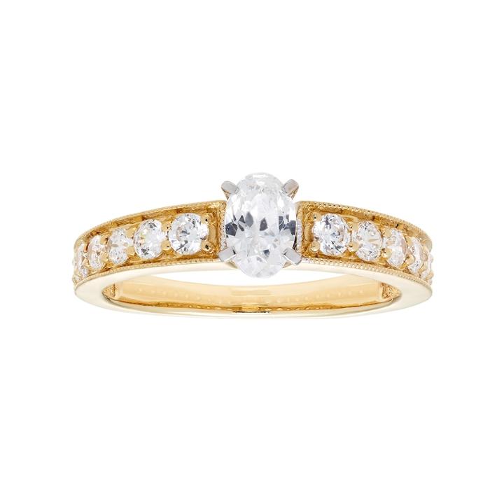 14k Gold 1 Carat T.w. Igl Certified Diamond Oval Engagement Ring, Women's, Size: 7, White
