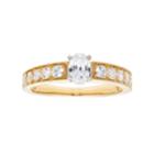 14k Gold 1 Carat T.w. Igl Certified Diamond Oval Engagement Ring, Women's, Size: 7, White