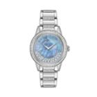 Bulova Women's Turnstyle Crystal Stainless Steel Watch - 96l260, Grey