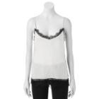 Juniors' Heartsoul Lace Trim Camisole, Girl's, Size: Large, White Oth