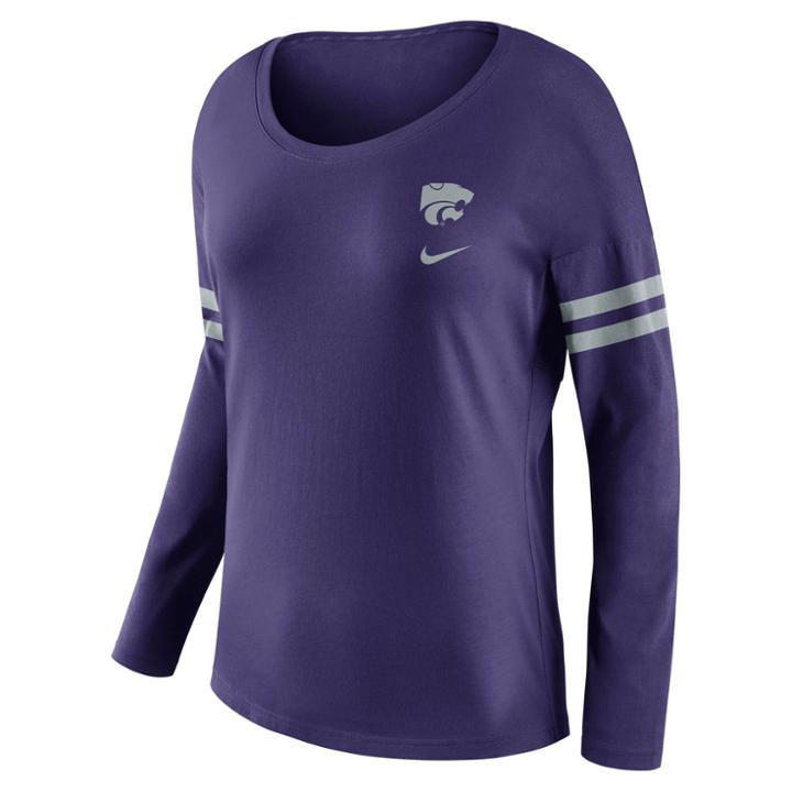 Women's Nike Kansas State Wildcats Tailgate Long-sleeve Tee, Size: Small, Purple