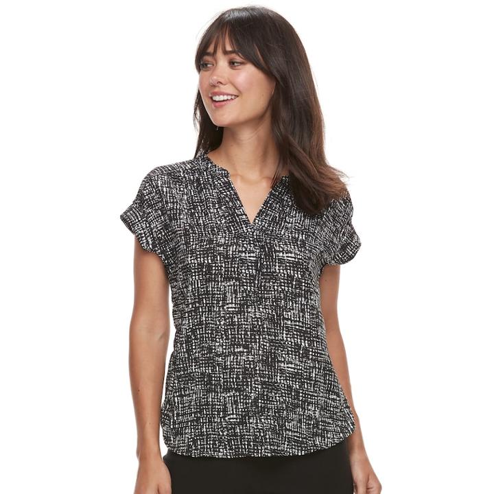 Women's Apt. 9&reg; Dolman Crepe Blouse, Size: Large, Black