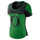 Women's Nike Oregon Ducks Enzyme-washed Colorblock Tee, Size: Medium, Dark Green