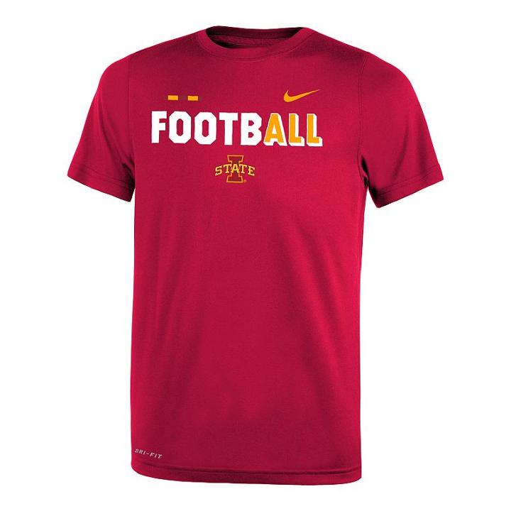 Boys 8-20 Nike Iowa State Cyclones Legend Football Tee, Size: L 14-16, Red