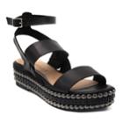 Rampage Kinnect Women's Platform Sandals, Size: Medium (10), Black
