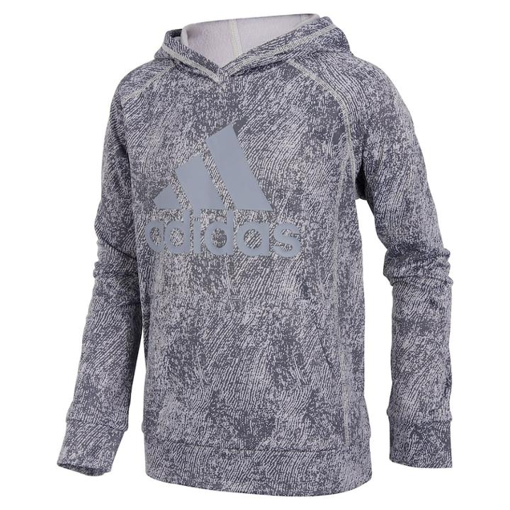 Boys 8-20 Adidas Motivational Pull-over Hoodie, Size: Large, Dark Grey