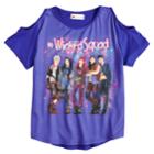 Disney's D-signed Descendants 2 Girls 7-16 #wickedsquad Cold-shoulder Tee, Size: Medium, Brt Blue