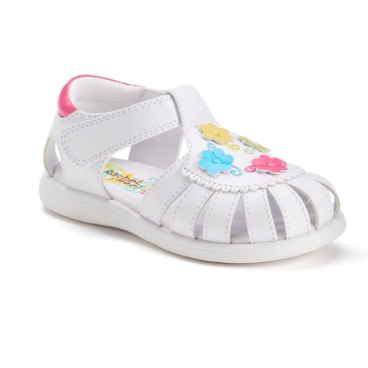Rachel Shoes Maisie Toddler Girls' Floral Sandals, Girl's, Size: 9 T, White