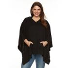 Plus Size French Laundry Poncho Hoodie, Women's, Oxford