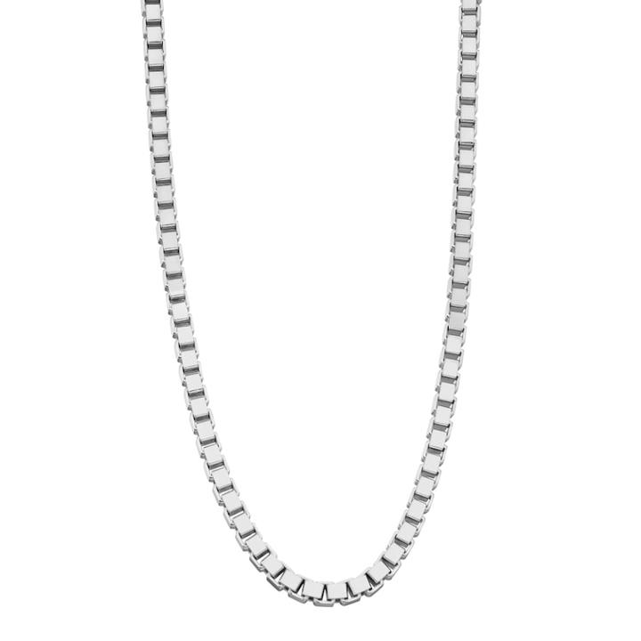 Men's Sterling Silver Box Chain Necklace - 24 In, Size: 24, Grey