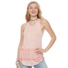 Juniors' Mudd&reg; Tie-dye Halter Tank, Girl's, Size: Xl, Lt Orange
