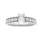 14k Gold 1 Carat T.w. Igl Certified Diamond Emerald Cut Engagement Ring, Women's, Size: 7, White