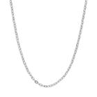 Blue La Rue Stainless Steel Rolo Chain Necklace - 24 In, Women's, Silver