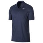 Men's Nike Essential Regular-fit Dri-fit Embossed Performance Golf Polo, Size: Medium, Blue (navy)