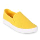 Wanted Women's Perforated Slip-on Sneakers, Size: 5.5, Yellow