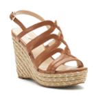 Jennifer Lopez Birch Strappy Wedge Sandals, Women's, Size: 9.5, Lt Brown