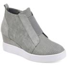 Journee Collection Journee Collection Clara Women's Wedge Sneakers, Size: Medium (10), Grey