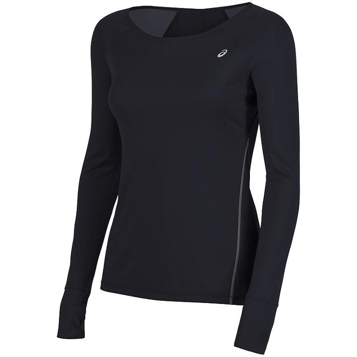 Women's Asics Lite Show Long Sleeve Top, Size: Small, Black