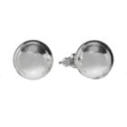 Chaps Silver Tone Simulated Pearl Stud Earrings, Women's, Grey