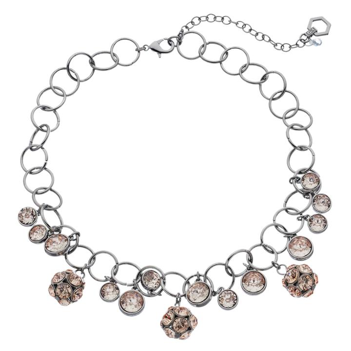 Simply Vera Vera Wang Pink Fireball Circle Link Necklace, Women's