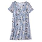 Girls 7-16 Love, Fire Floral Mesh T-shirt Dress, Girl's, Size: Xl, Blue Other