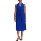 Plus Size Chaps Knot-front Halter Fit & Flare Dress, Women's, Size: 22 W, Blue