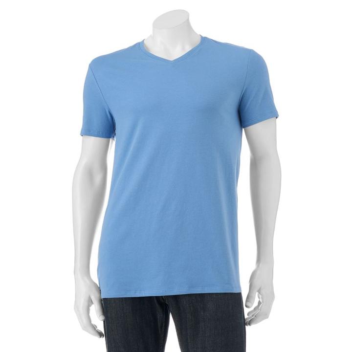 Men's Apt. 9 Solid V-neck Tee, Size: Large, Med Purple