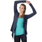 Women's Soybu Cora Open Front Wrap Cardigan, Size: Large, Dark Blue
