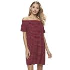 Juniors' So&reg; Off The Shoulder Swing Dress, Girl's, Size: Small, Med Red