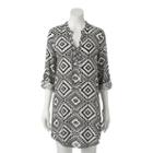Juniors' Almost Famous Lace-up Shirtdress, Girl's, Size: Medium, Green Oth
