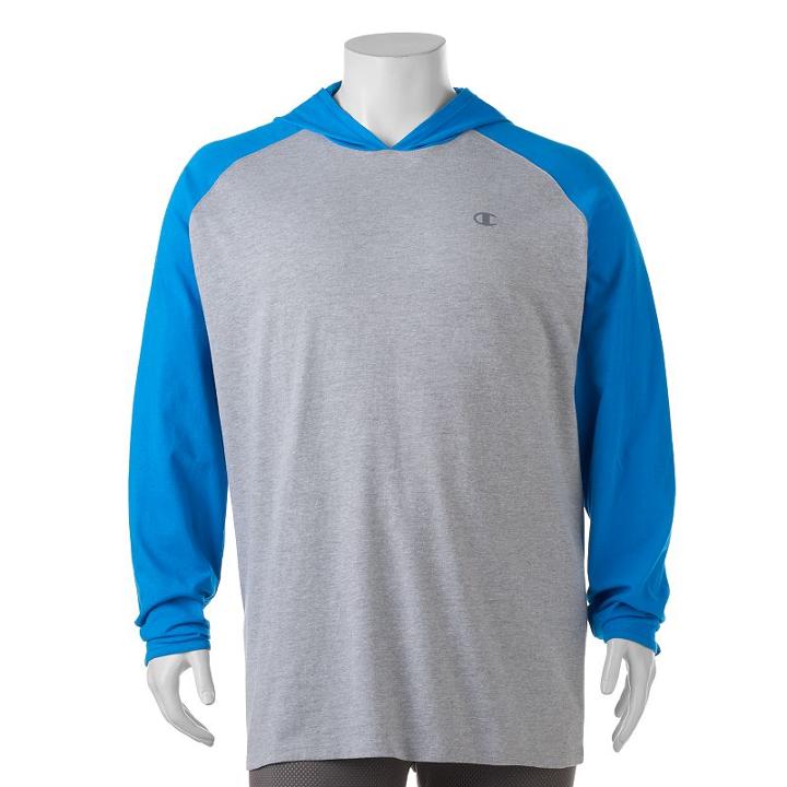 Big & Tall Champion Relaxed-fit Colorblock Hoodie, Men's, Size: 4xl Tall, Dark Grey