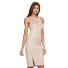 Women's Jennifer Lopez Faux-suede Lace Up Dress, Size: 18, Pink