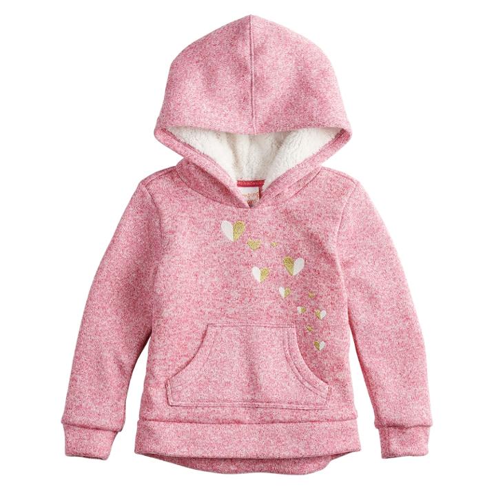 Toddler Girl Jumping Beans&reg; Plush Fleece Hoodie, Size: 3t, Red