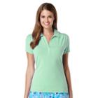 Women's Grand Slam Ruched Golf Polo, Size: Xl, Lt Green