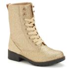Sacred Heart Women's Metallic Combat Boots, Girl's, Size: 9, Gold