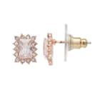 Lc Lauren Conrad Rectangle Halo Nickel Free Stud Earrings, Women's, Pink