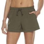 Tek Gear, Women's &reg; Woven Beach Shorts, Size: Large, Dark Green
