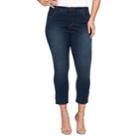 Plus Size Gloria Vanderbilt Amanda Snap-hem Skinny Ankle Jeans, Women's, Size: 16 W, Med Blue
