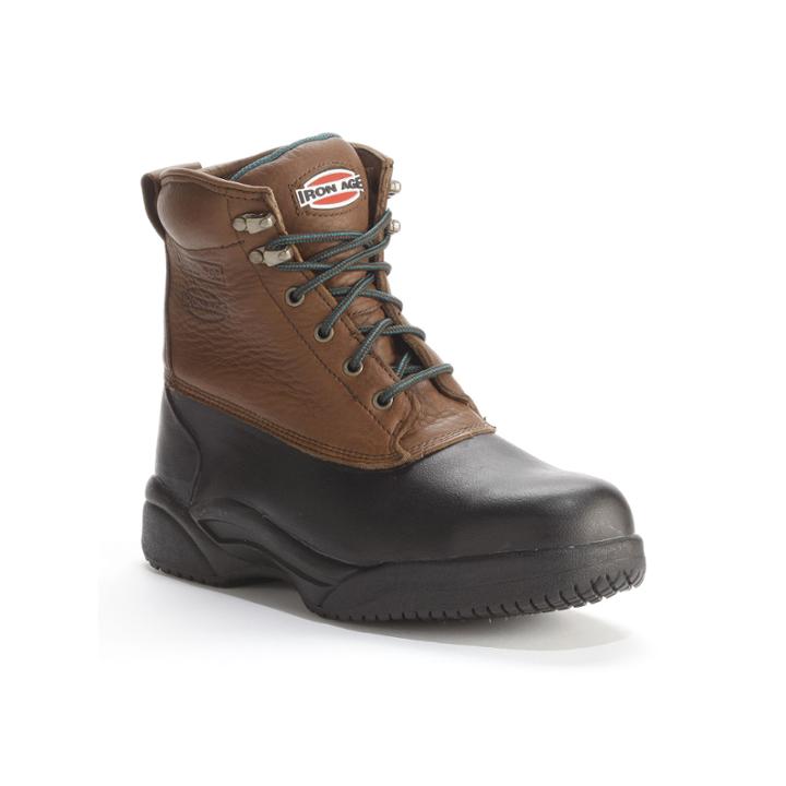 Iron Age Men's Waterproof Steel-toe Wide Work Boots, Size: 9.5 Xw, Dark Brown