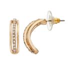 Apt. 9&reg; Simulated Crystal Nickel Free Curved Bar Drop Earrings, Women's, Gold