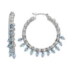 Simply Vera Vera Wang Nickel Free Blue Shaky Bead Hoop Earrings, Women's