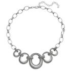 Napier Textured Oval Link Statement Necklace, Women's, Silver