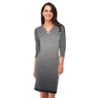 Women's Indication Geometric Sheath Dress, Size: Medium, Black