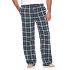 Big & Tall Croft & Barrow&reg; Plaid Flannel Lounge Pants, Men's, Size: Xl Tall, Dark Green