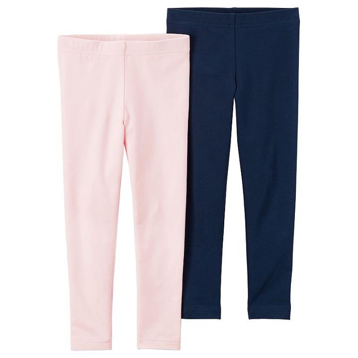 Girls 4-8 Carter's 2-pk. Solid Leggings, Size: 7, Ovrfl Oth