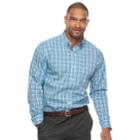 Big & Tall Izod Sport Flex Plaid Button-down Shirt, Men's, Size: Xl Tall, Brt Blue