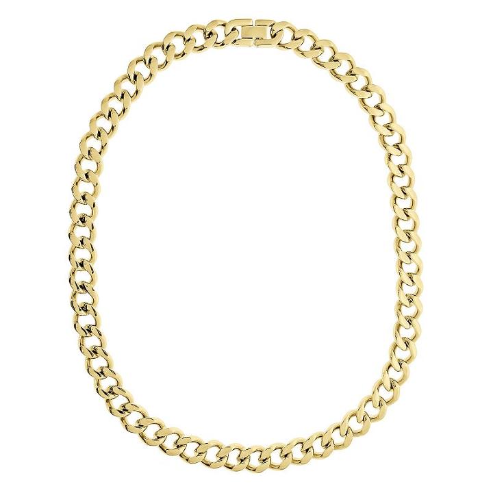 Lynx Yellow Ion-plated Stainless Steel Curb Chain Necklace - 22-in, Men's, Size: 22