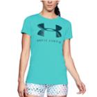 Women's Under Armour Tech Crewneck Twist Graphic Tee, Size: Large, Med Blue