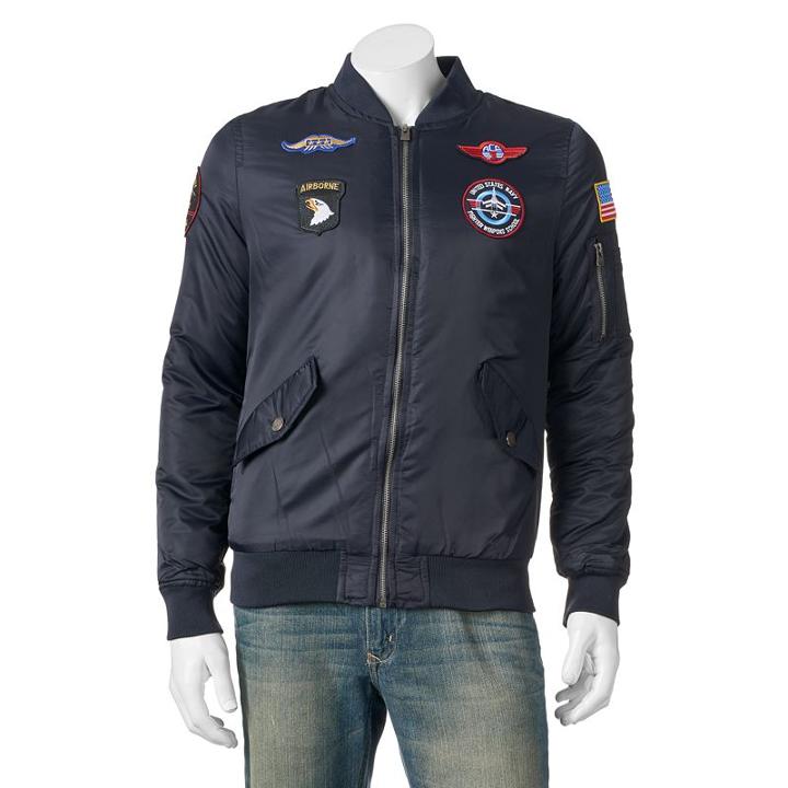 Men's Xray Flight Jacket, Size: Small, Blue (navy)