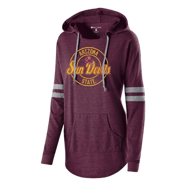 Women's Arizona State Sun Devils Low Key Pullover Hoodie, Size: Large, Dark Red